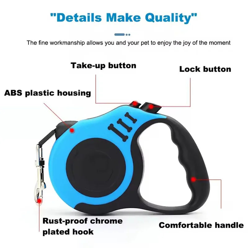 Pet Traction Device, Pet Dog Automatic Retractable Traction Rope, Automatic Retractable Dog Leash, Dog Leash for Going Out
