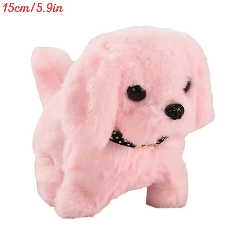 Electronic Walking and Barking Plush Dog Toy Interactive Puppy Dog with Remote Control Leash for Kids Toddler Gifts