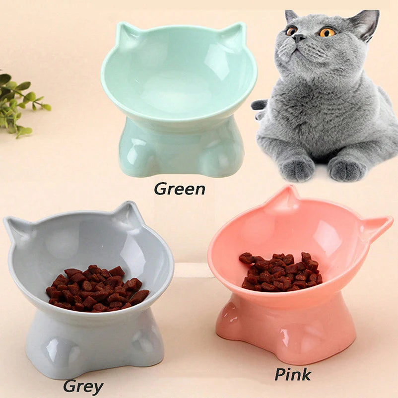 Hot Pet High Foot Bowl Cat Cutlery Cat Bowl Dog Bowl Anti-Upset Water Bowl Food Bowl Cat Food Bowl Dog Food Bowl