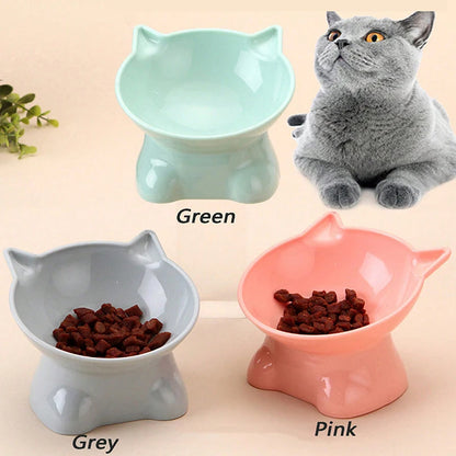 Hot Pet High Foot Bowl Cat Cutlery Cat Bowl Dog Bowl Anti-Upset Water Bowl Food Bowl Cat Food Bowl Dog Food Bowl