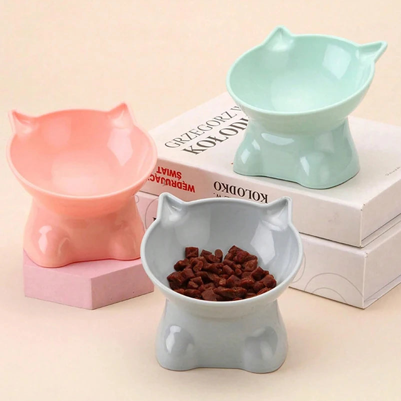 Hot Pet High Foot Bowl Cat Cutlery Cat Bowl Dog Bowl Anti-Upset Water Bowl Food Bowl Cat Food Bowl Dog Food Bowl