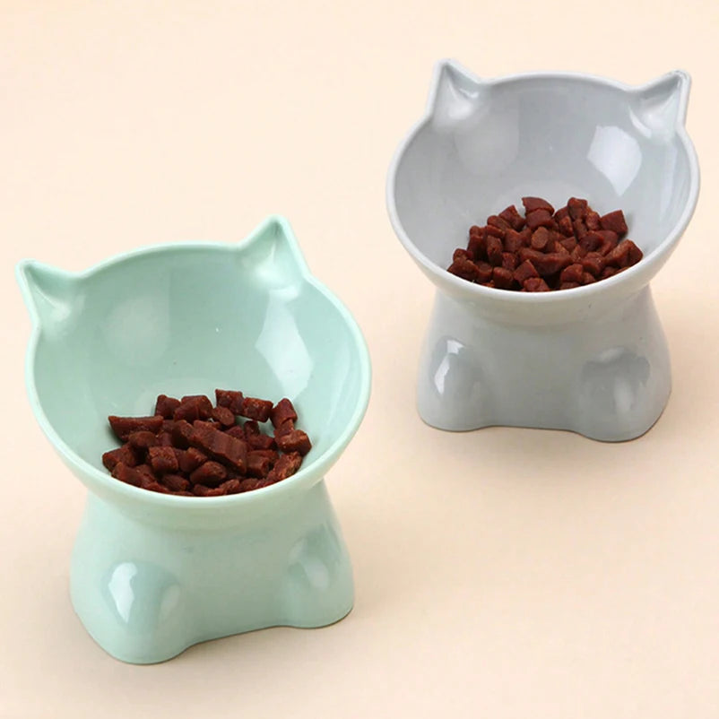 Hot Pet High Foot Bowl Cat Cutlery Cat Bowl Dog Bowl Anti-Upset Water Bowl Food Bowl Cat Food Bowl Dog Food Bowl